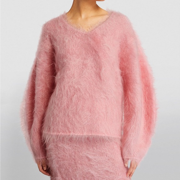 BY MALENE BIRGER Mohair-Blend Haime V-Neck Sweater - Picture 3 of 7